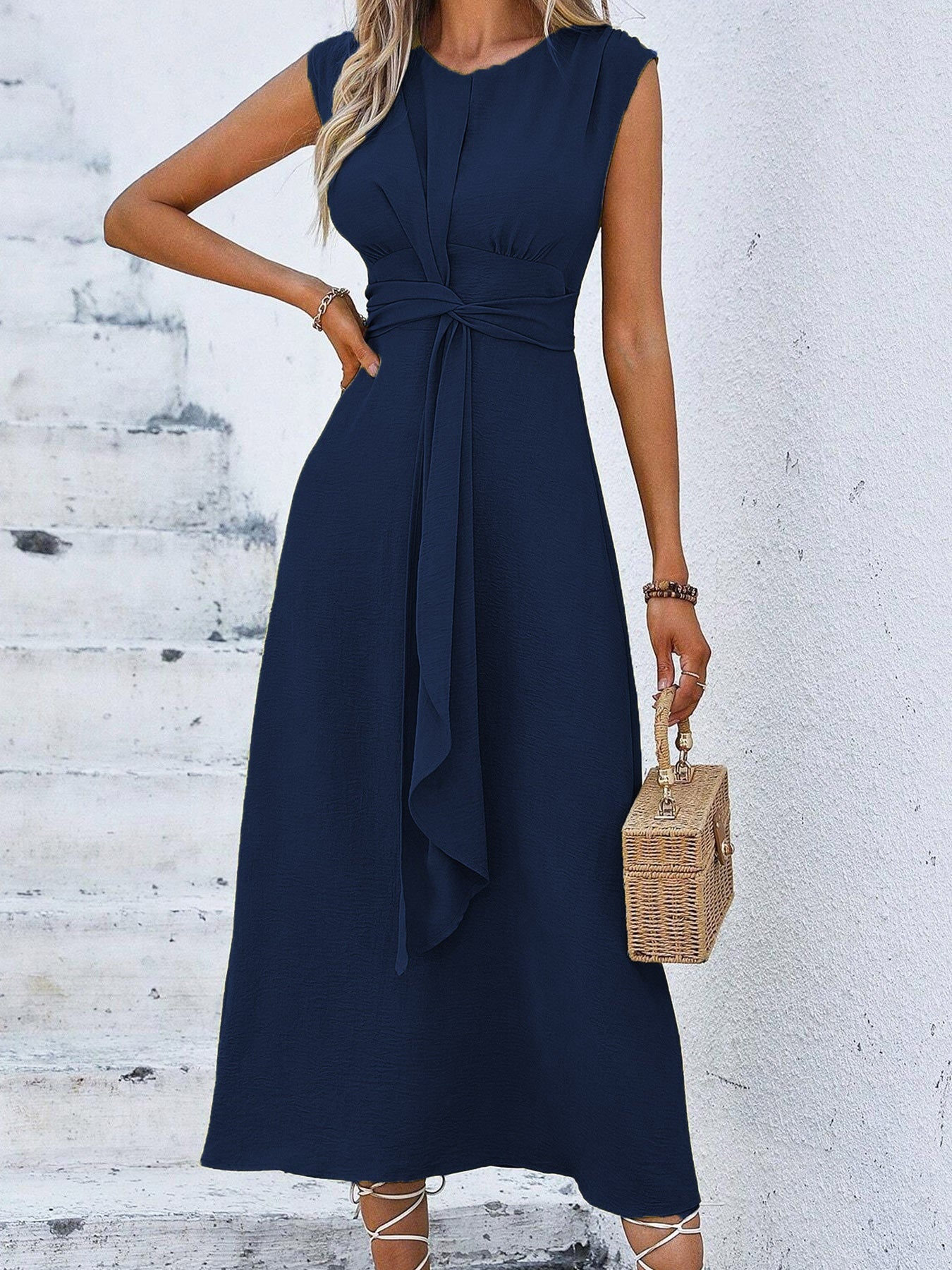 Amelia | Waist-Tied Midi Dress