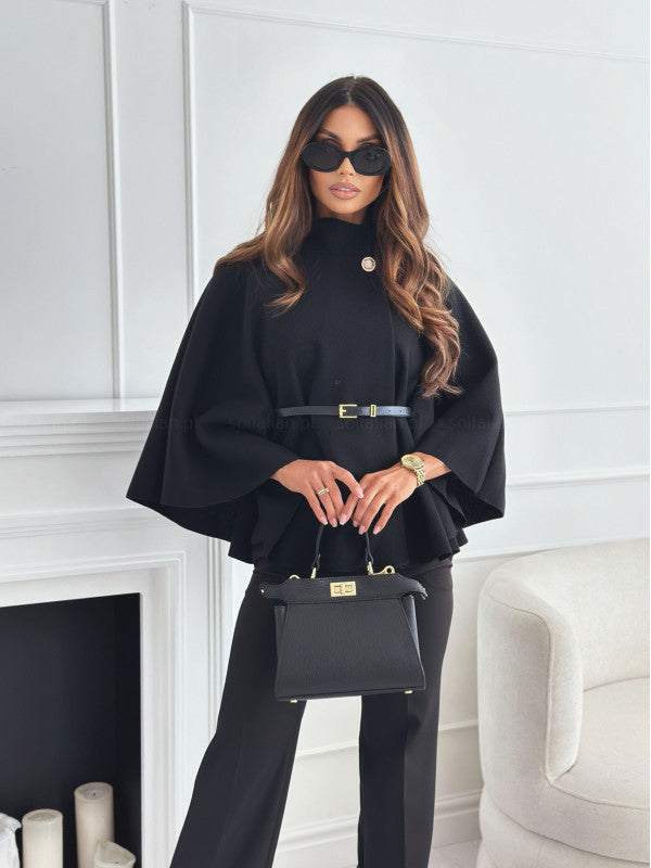Hannah | Belted Cloak Jacket