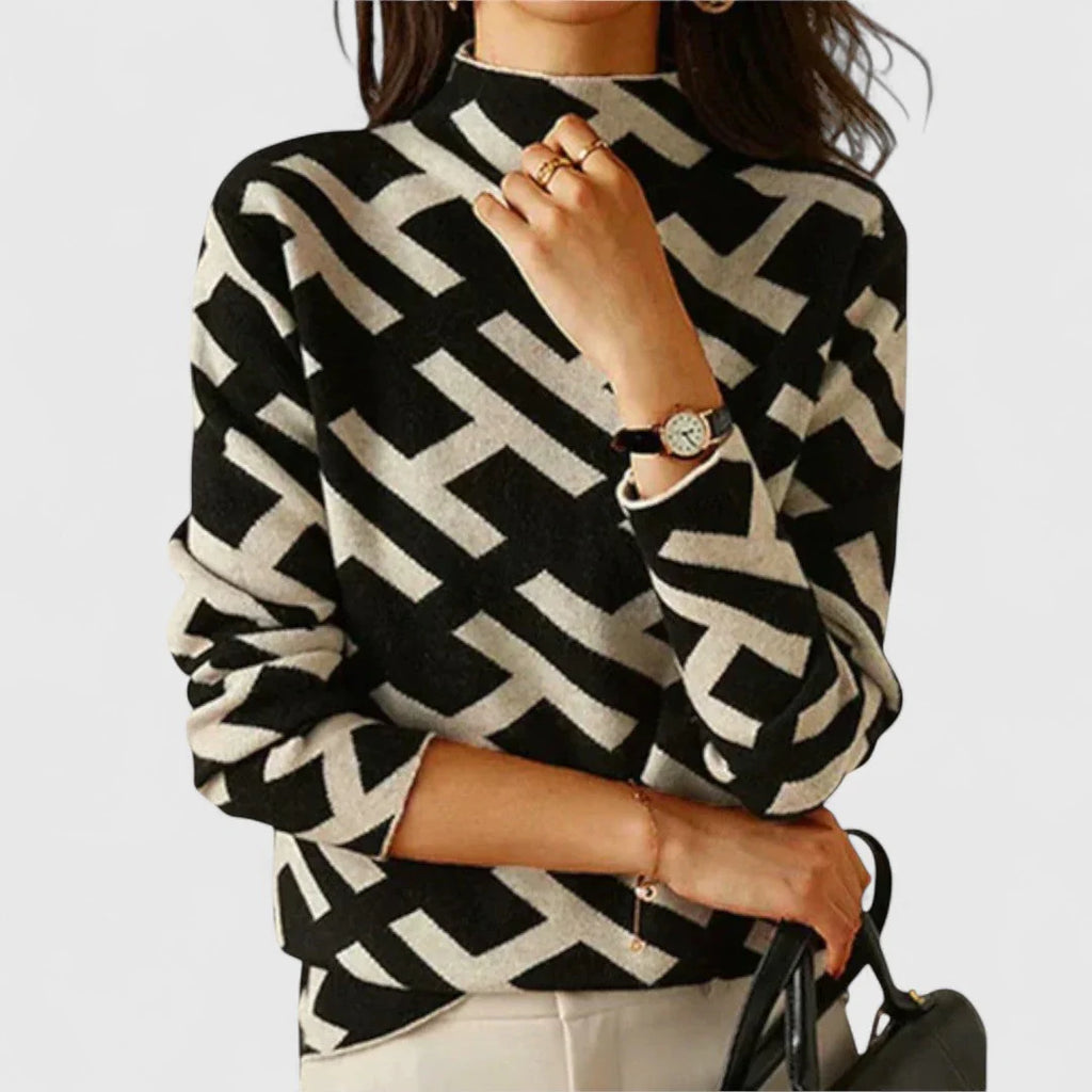 Sophia | Geometric Knit Sweater