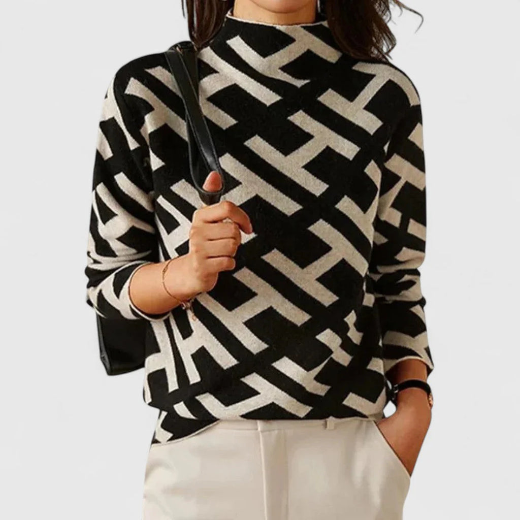 Sophia | Geometric Knit Sweater