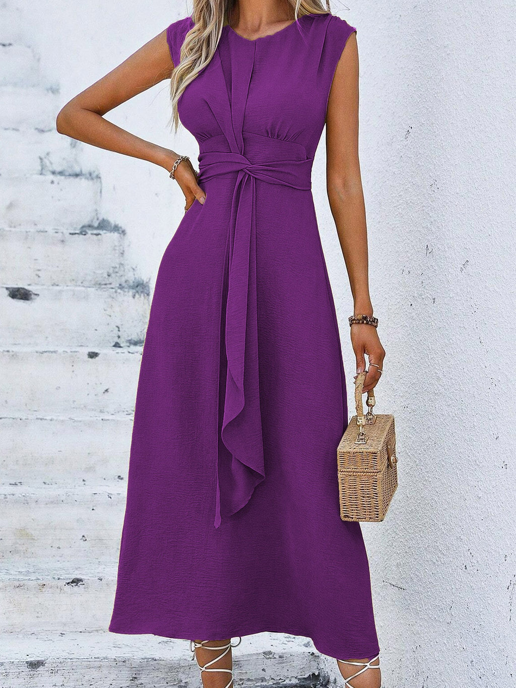 Amelia | Waist-Tied Midi Dress