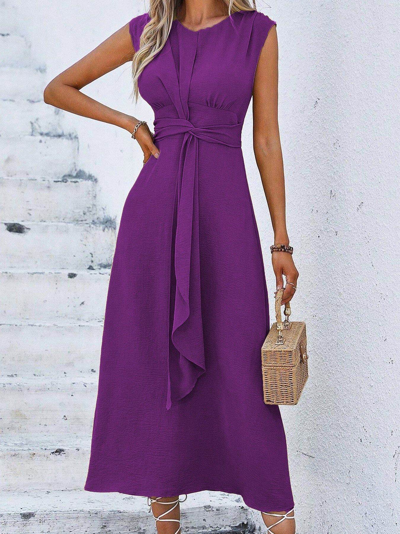 Amelia | Waist-Tied Midi Dress