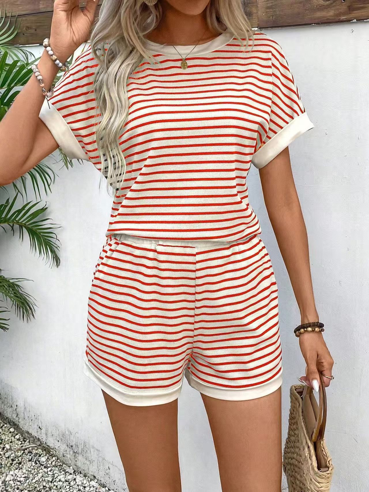 Lena | Striped Shorts Set