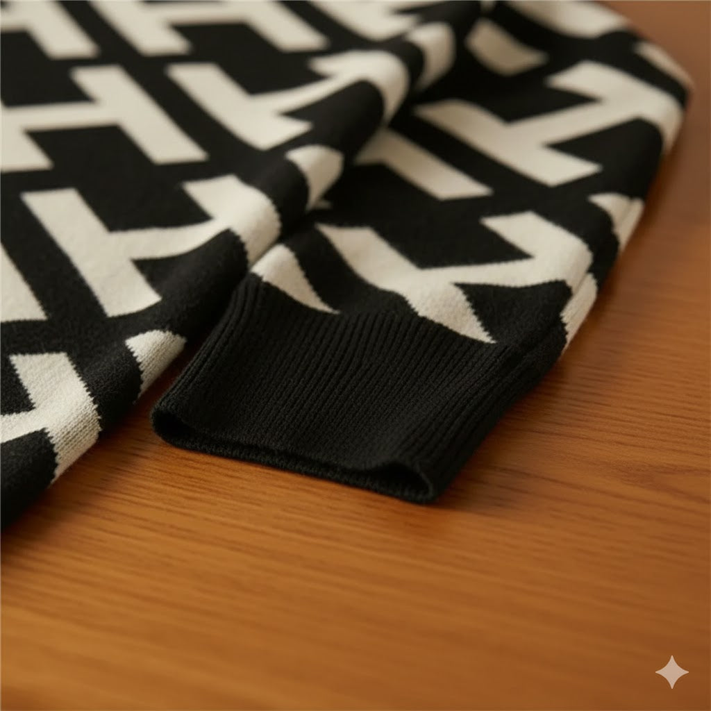 Sophia | Geometric Knit Sweater