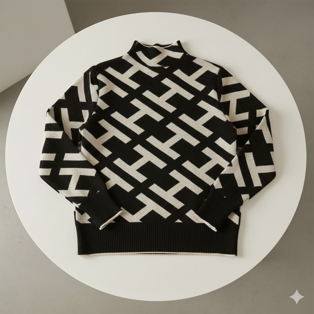 Sophia | Geometric Knit Sweater